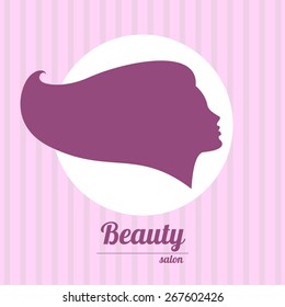 Woman chat vector logo design template. Girl silhouette - cosmetics, beauty, health & spa, fashion themes. Creative icon.