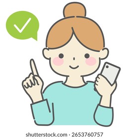Mulher Verificando Algo no Smartphone