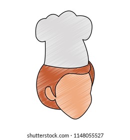 Woman chef avatar scribble
