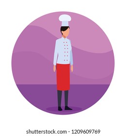 Woman chef Job worker