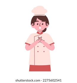 Woman chef profession character concept