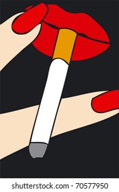 Woman with cigarette