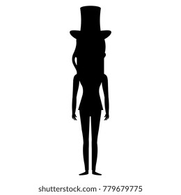 woman with cilinder hat