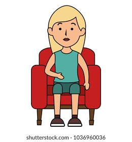 woman in cinema chair