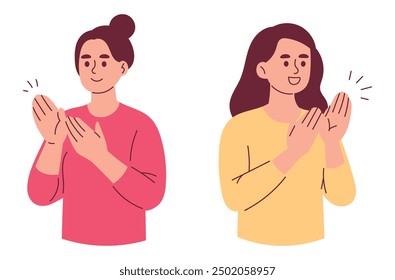 Woman Clapping Her Hands Congratulate
