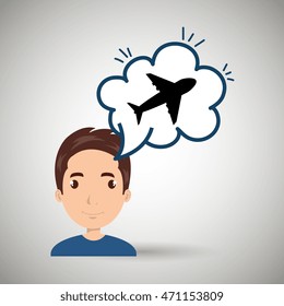 woman client hotel icon vector illustration design