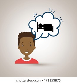 woman client hotel icon vector illustration design
