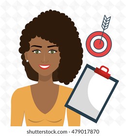 woman clipboard tool app