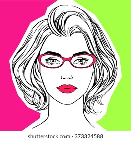 10,771 Girl wearing glasses Stock Vectors, Images & Vector Art ...