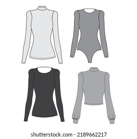 WOMAN CLOTHES, WOMAN BLOUSES, TYPES OF BLOUSES, BODYSUIT, TOP CROPPED