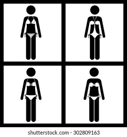 Woman clothes digital design, vector illustration eps 10