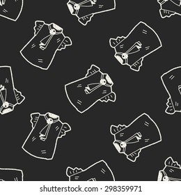 woman clothes doodle seamless pattern background