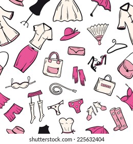 Woman clothes pattern pink
