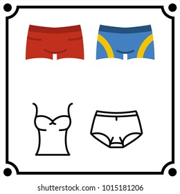 woman clothes set icon vector