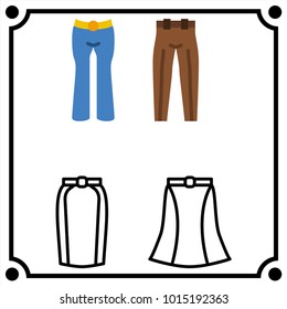 woman clothes set icon vector