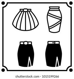 woman clothes set icon vector