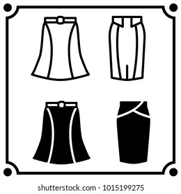 woman clothes set icon vector