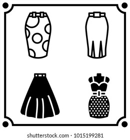 woman clothes set icon vector