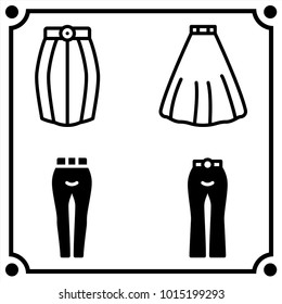 woman clothes set icon vector