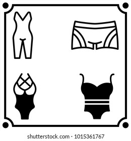 woman clothes set icon vector