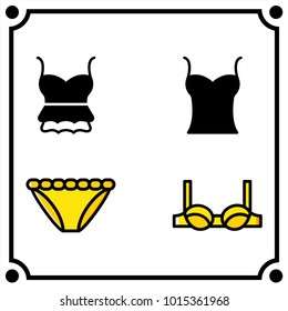 woman clothes set icon vector