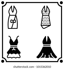 woman clothes set icon vector