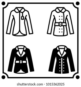 woman clothes set icon vector