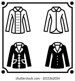 woman clothes set icon vector