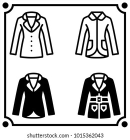 woman clothes set icon vector