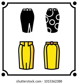 woman clothes set icon vector