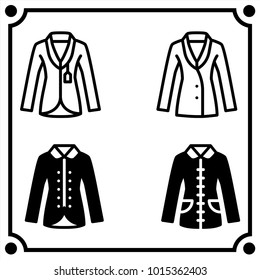 woman clothes set icon vector