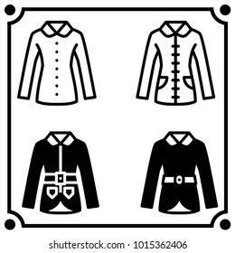 woman clothes set icon vector