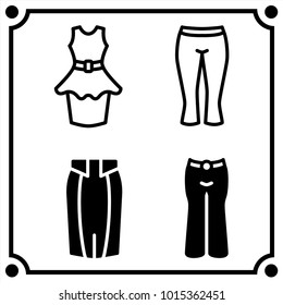 woman clothes set icon vector