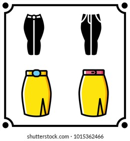 woman clothes set icon vector