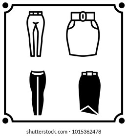 woman clothes set icon vector