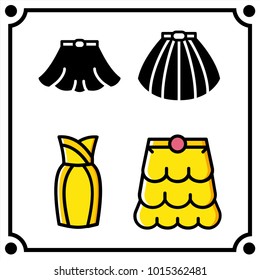 woman clothes set icon vector