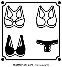 woman clothes set icon vector