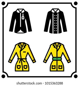 woman clothes set icon vector