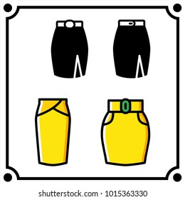 woman clothes set icon vector