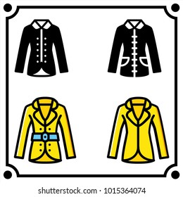 woman clothes set icon vector