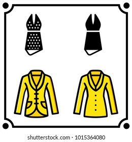 woman clothes set icon vector