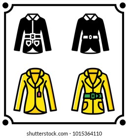woman clothes set icon vector