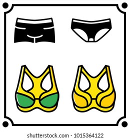 woman clothes set icon vector