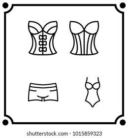 woman clothes set icon vector