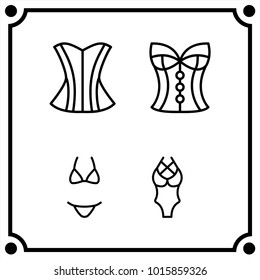 woman clothes set icon vector