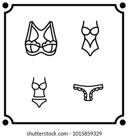 woman clothes set icon vector