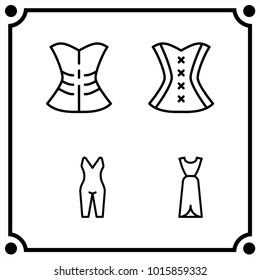 woman clothes set icon vector