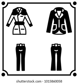 woman clothes set icon vector