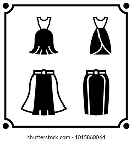 woman clothes set icon vector