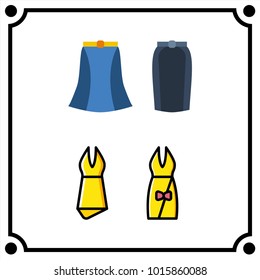 woman clothes set icon vector